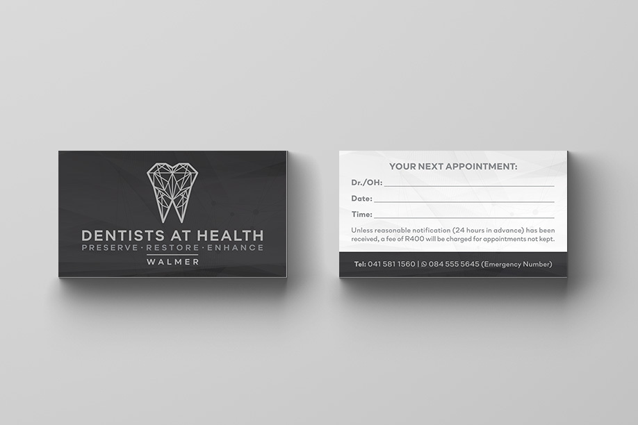 Dentists at Health Walmer Appointment Card Design
